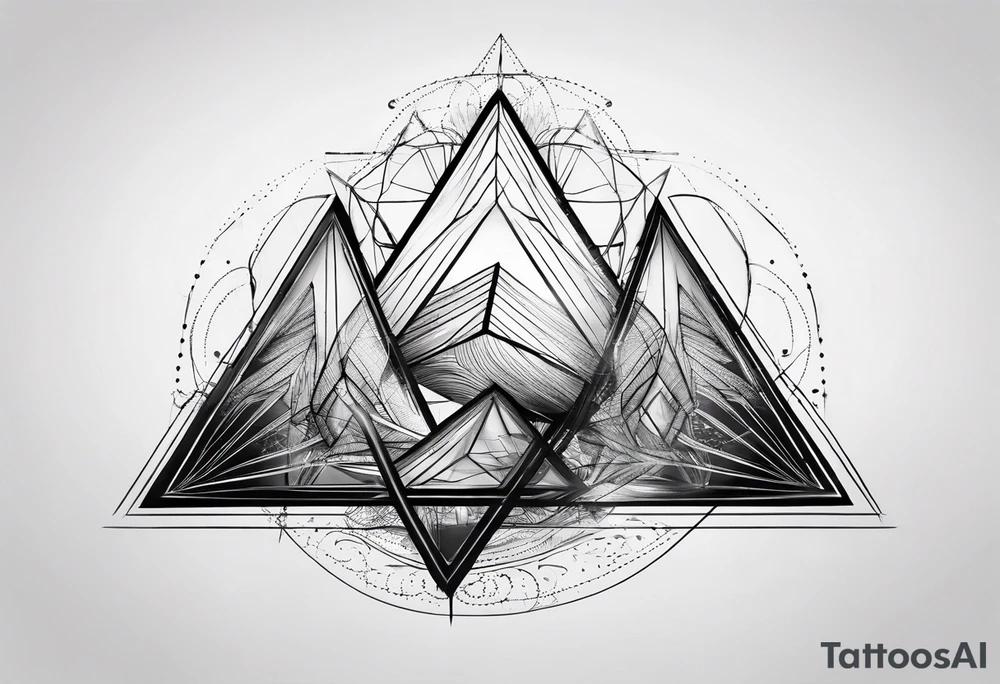 3 interconnecting triangles tattoo idea