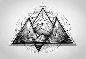 3 interconnecting triangles tattoo idea