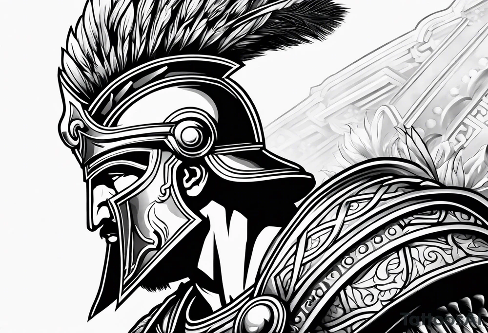 greek spartan warriors tattoo idea