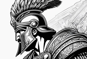 greek spartan warriors tattoo idea