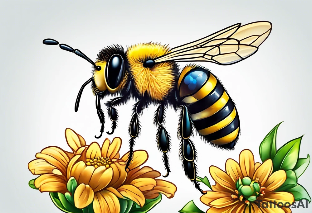 Small bee, not real tattoo idea