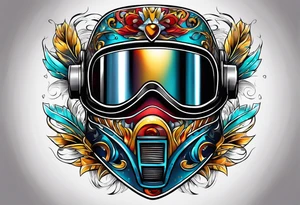 Welding helmet tattoo idea