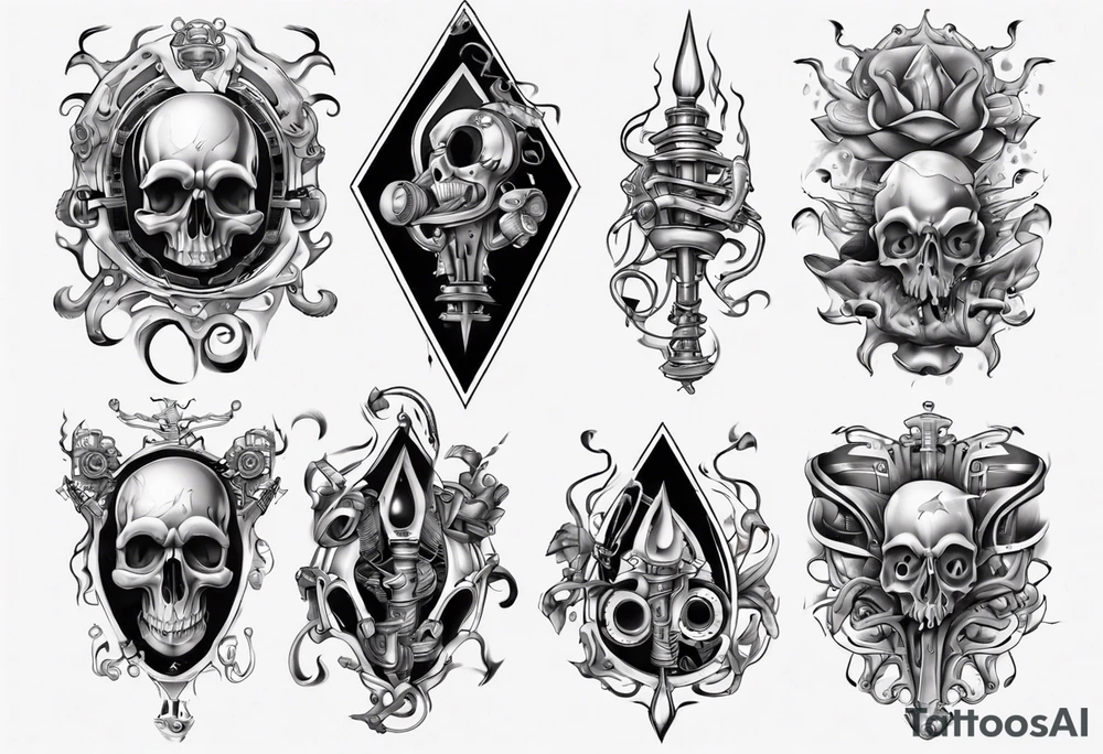 royal flush tattoo idea