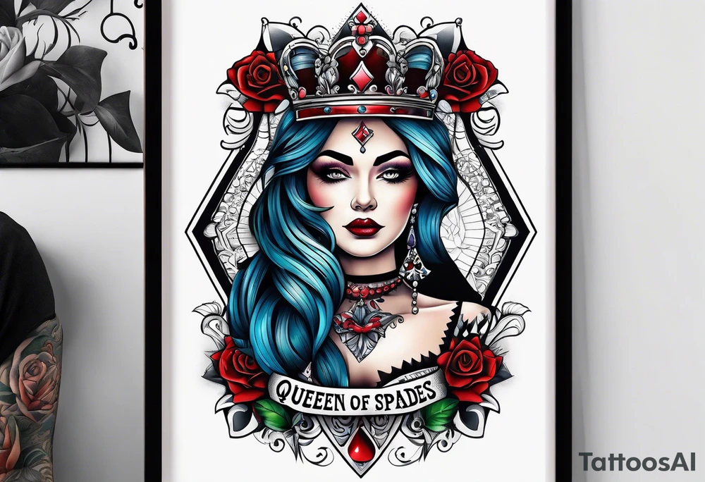 Queen Of Spades tattoo idea