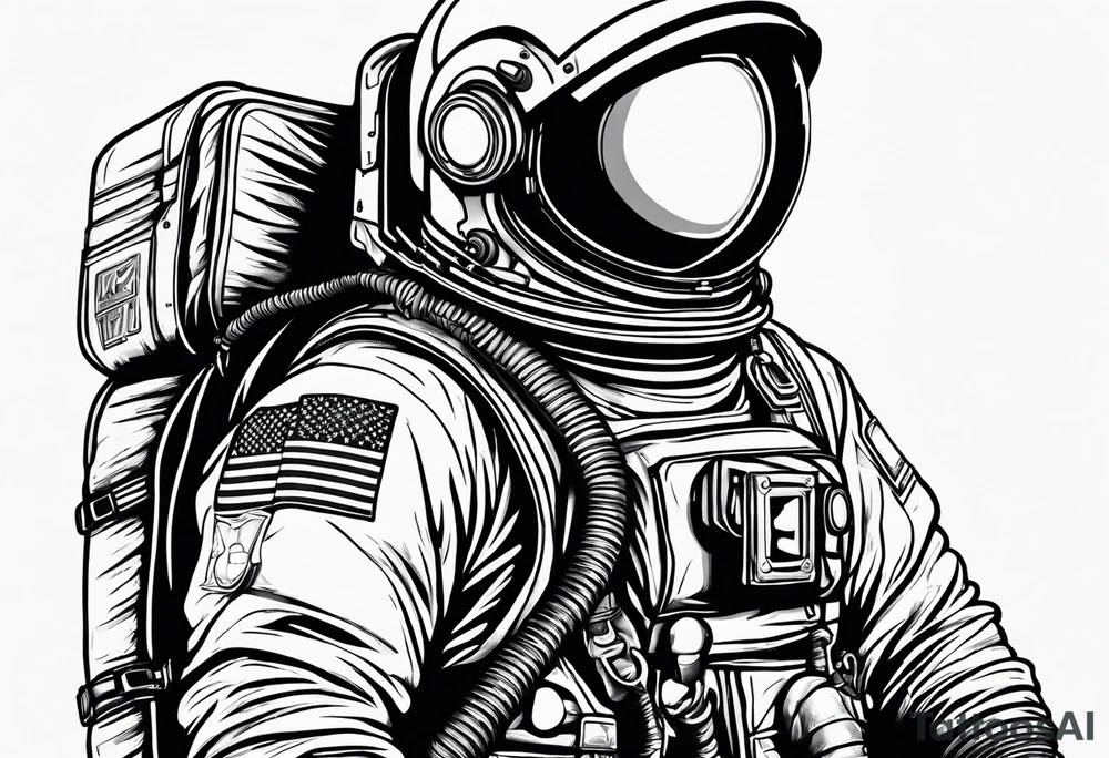 A rapping astronaut tattoo idea