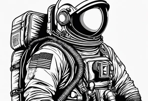 A rapping astronaut tattoo idea