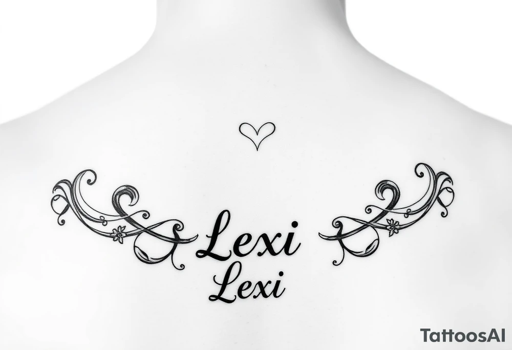 Something dealing love with the name Lexi under it tattoo idea