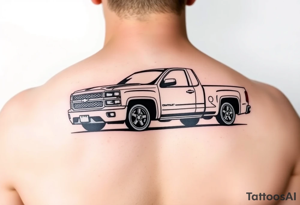 Chevy Silverado 1500 lowrider tattoo idea