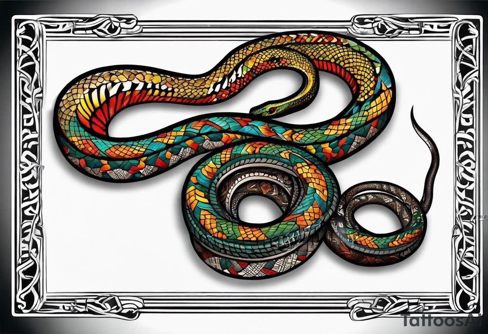 Binding snake tattoo idea