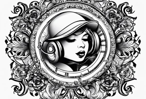 Music related and includes baby footprint tattoo idea