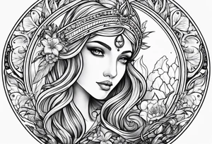 Virgo sign with nature tattoo idea