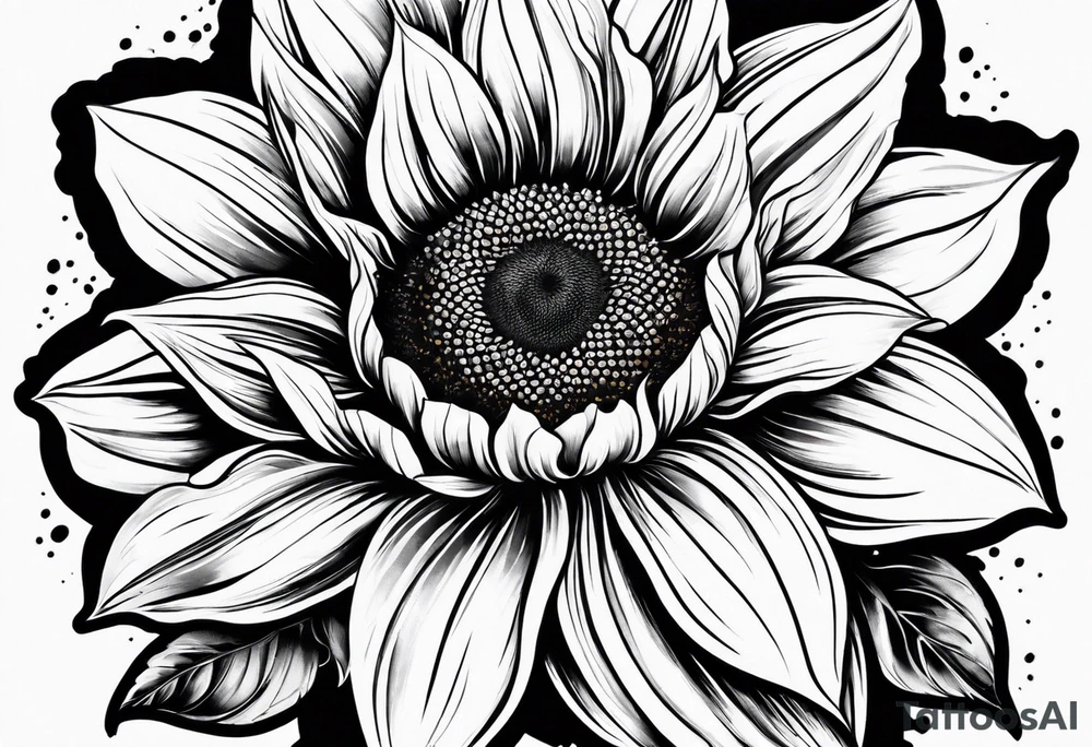 Sunflower sleeve tattoo idea