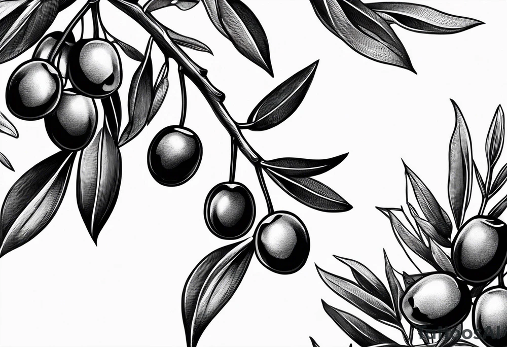 Olive branch tattoo idea