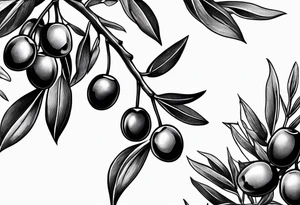Olive branch tattoo idea