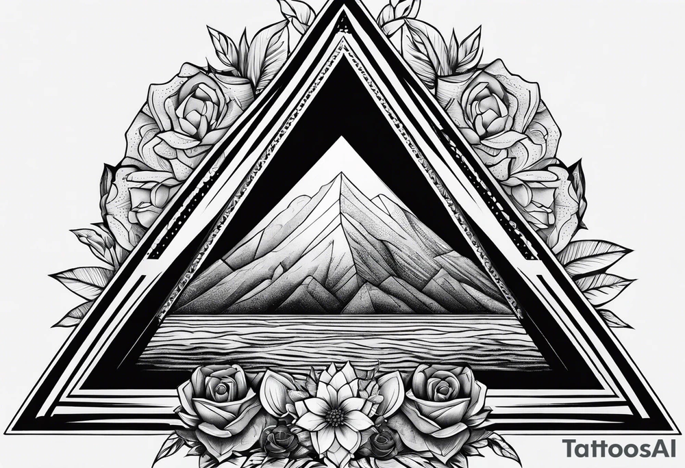 A triangle with nothing inside of it tattoo idea