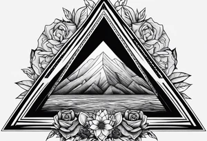 A triangle with nothing inside of it tattoo idea