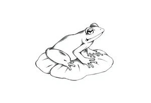 Frog on a lilly pad tattoo idea