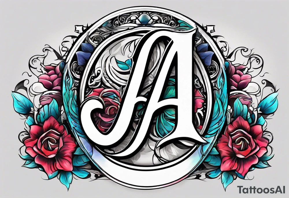 A headband with the letters A R in the middle tattoo idea
