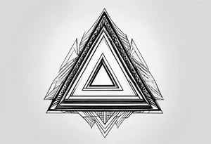A triangle with nothing inside of it very simple tattoo idea