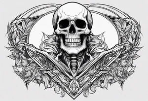 Skeleton front lever tattoo idea