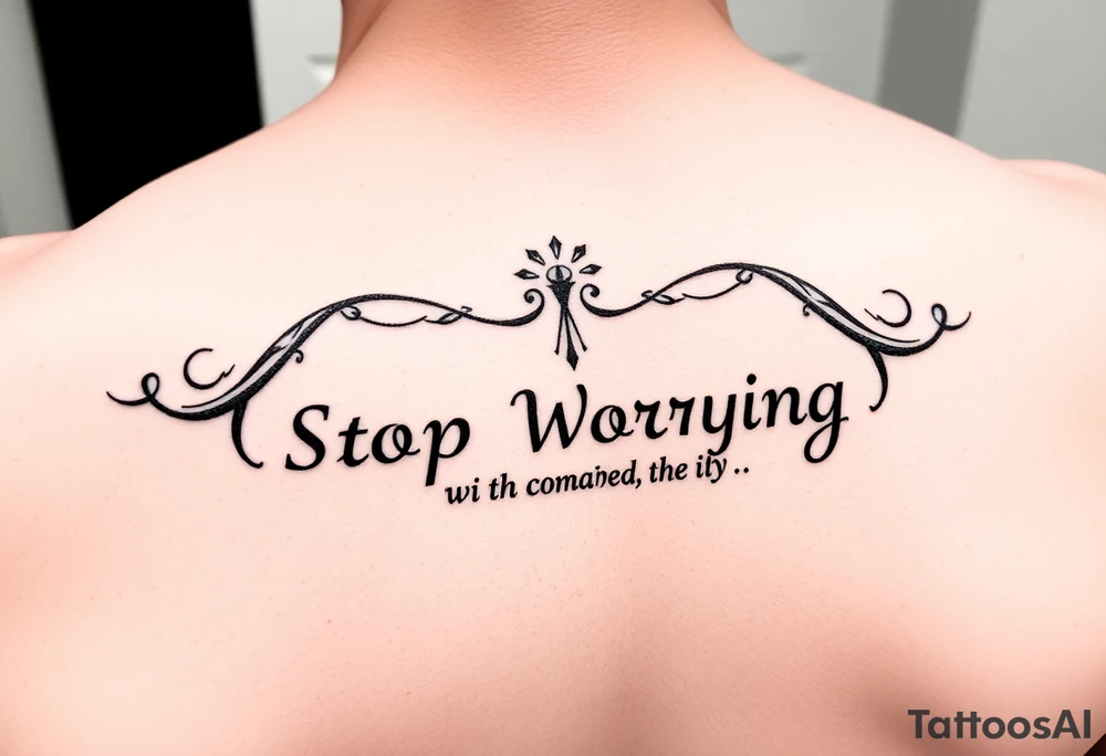 Bible verse 
Lillie 11:27:37
Stop Worrying Mecca 
Mae 12:31:17 tattoo idea