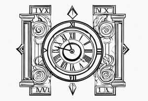 Roman numerals with anime tattoo idea