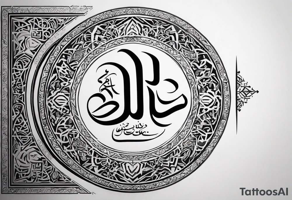 arabic calligraphy of the translation, what doesnt kill you makes you stronger tattoo idea