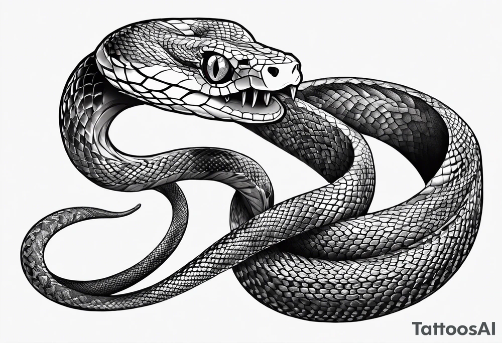 A snake with blue eyes
Swallowing it's tail tattoo idea