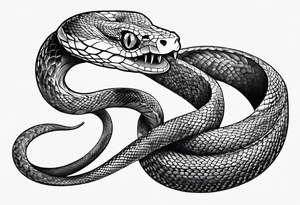 A snake with blue eyes
Swallowing it's tail tattoo idea