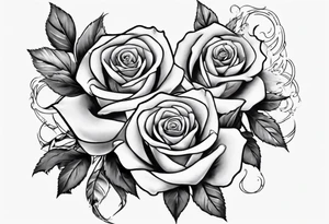 Half-sleeve arm tattoo. roses tattoo idea