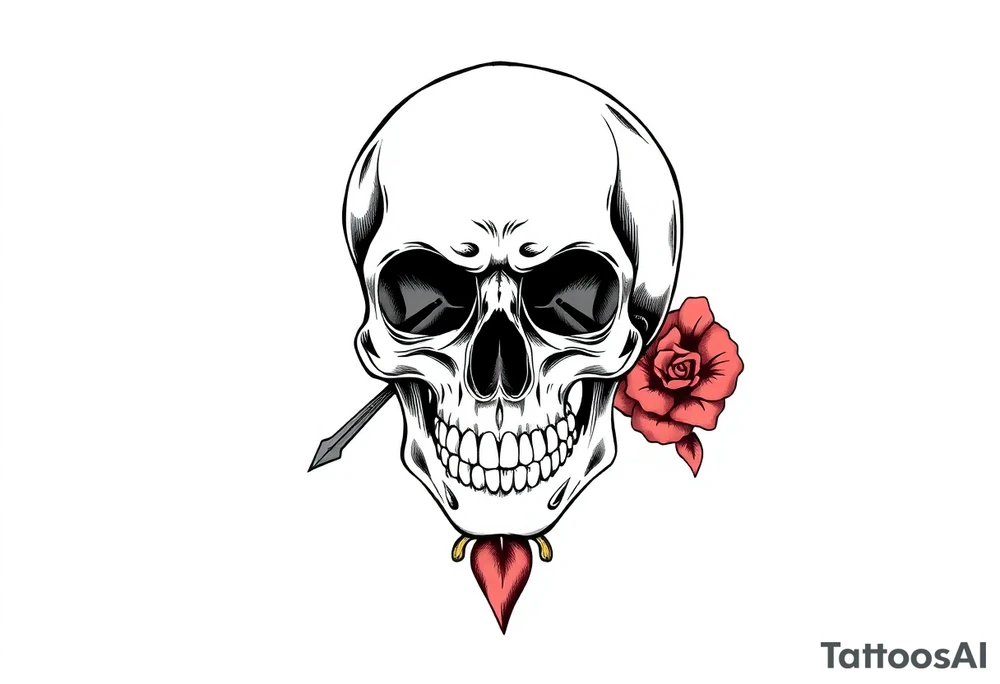 Skull flash tattoo idea