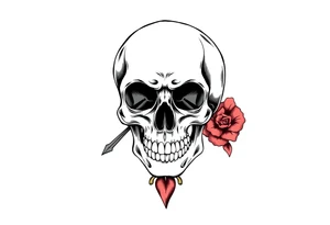 Skull flash tattoo idea