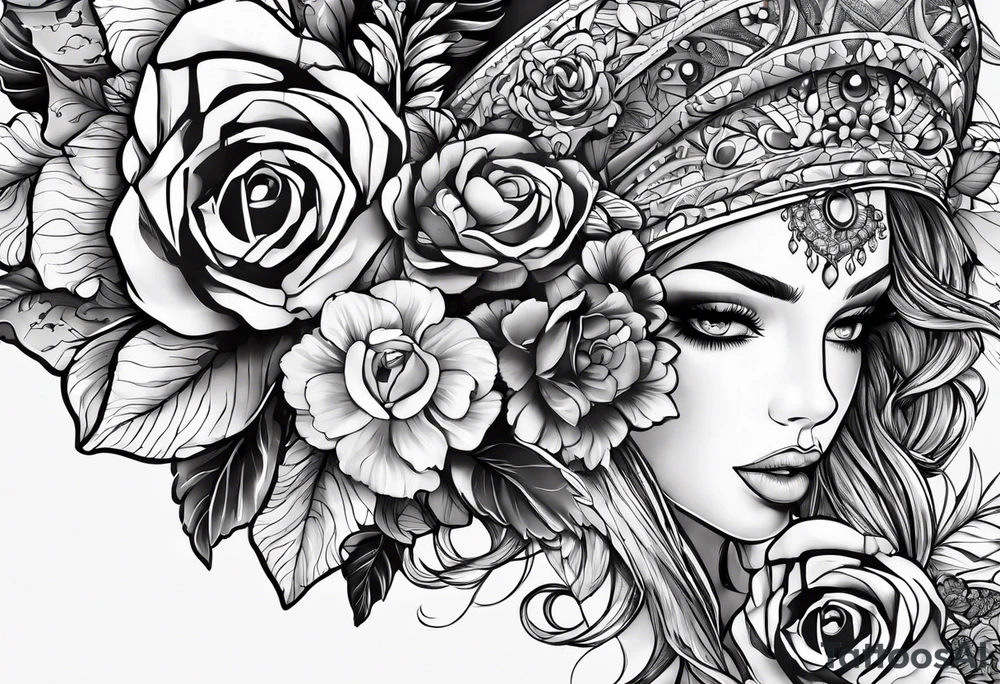 Arma na cabeça, quando atira, a cabeça ecplode em borboletas tattoo idea