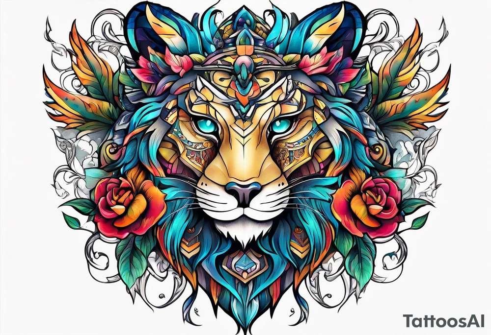 fantasy animal tattoo idea