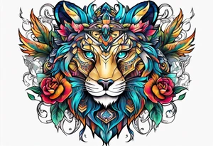 fantasy animal tattoo idea