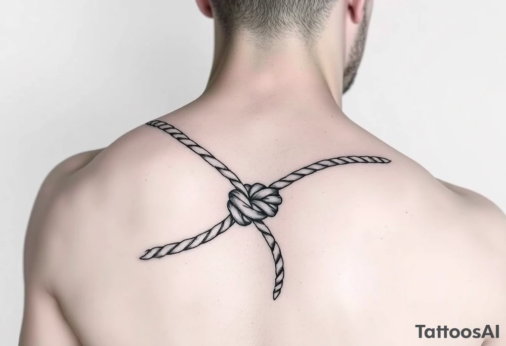 male bdsm submissive bound by rope tattoo idea