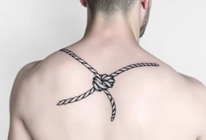 male bdsm submissive bound by rope tattoo idea