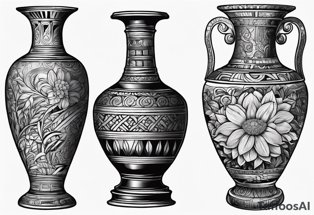 drawing ancient vase tattoo idea