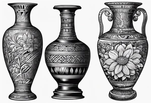 drawing ancient vase tattoo idea