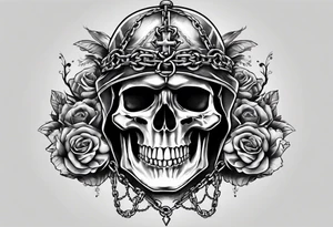 Skeleton hands chained together tattoo idea