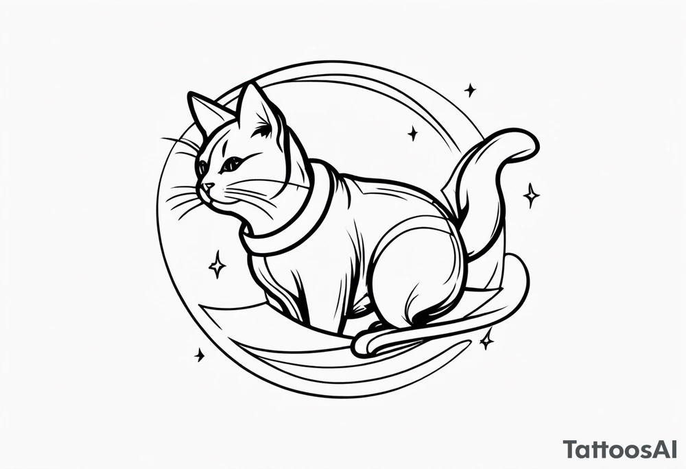 a cat going skydiving tattoo idea