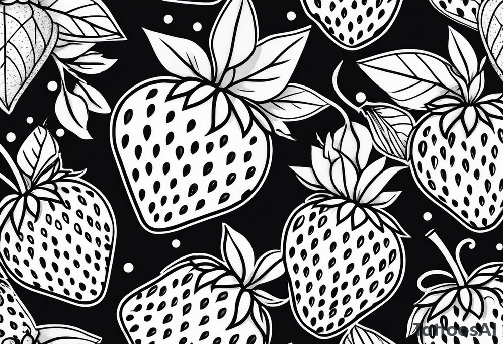 Strawberry tattoo idea