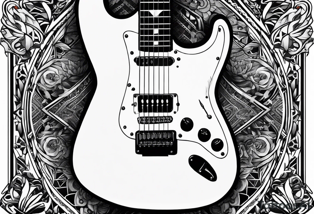 electric guitar tattoo idea