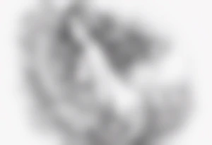 Draw a mermaid body with nice long fish tail with a shell bra tattoo idea