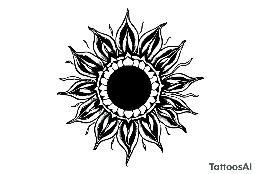 Sun tattoo idea