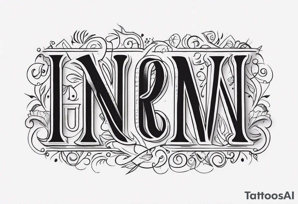 Two words crossing tattoo idea