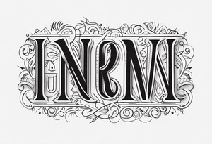 Two words crossing tattoo idea