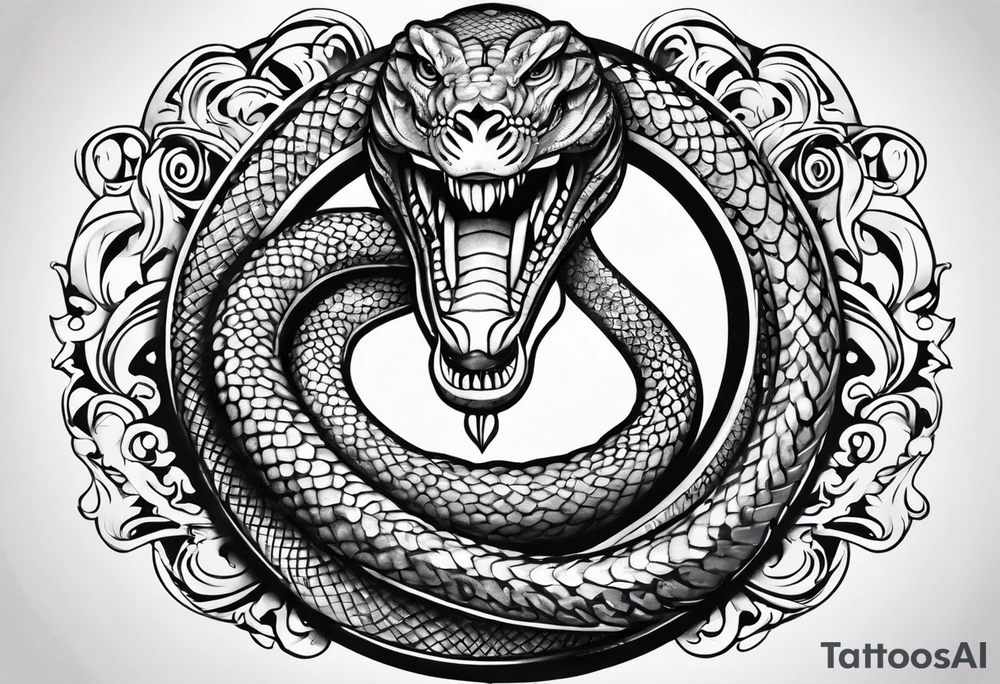 Trident with snake tattoo idea