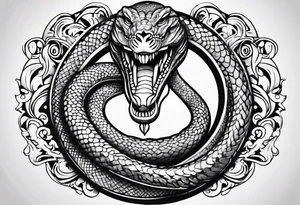Trident with snake tattoo idea