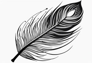 Peacock feather with flute tattoo idea